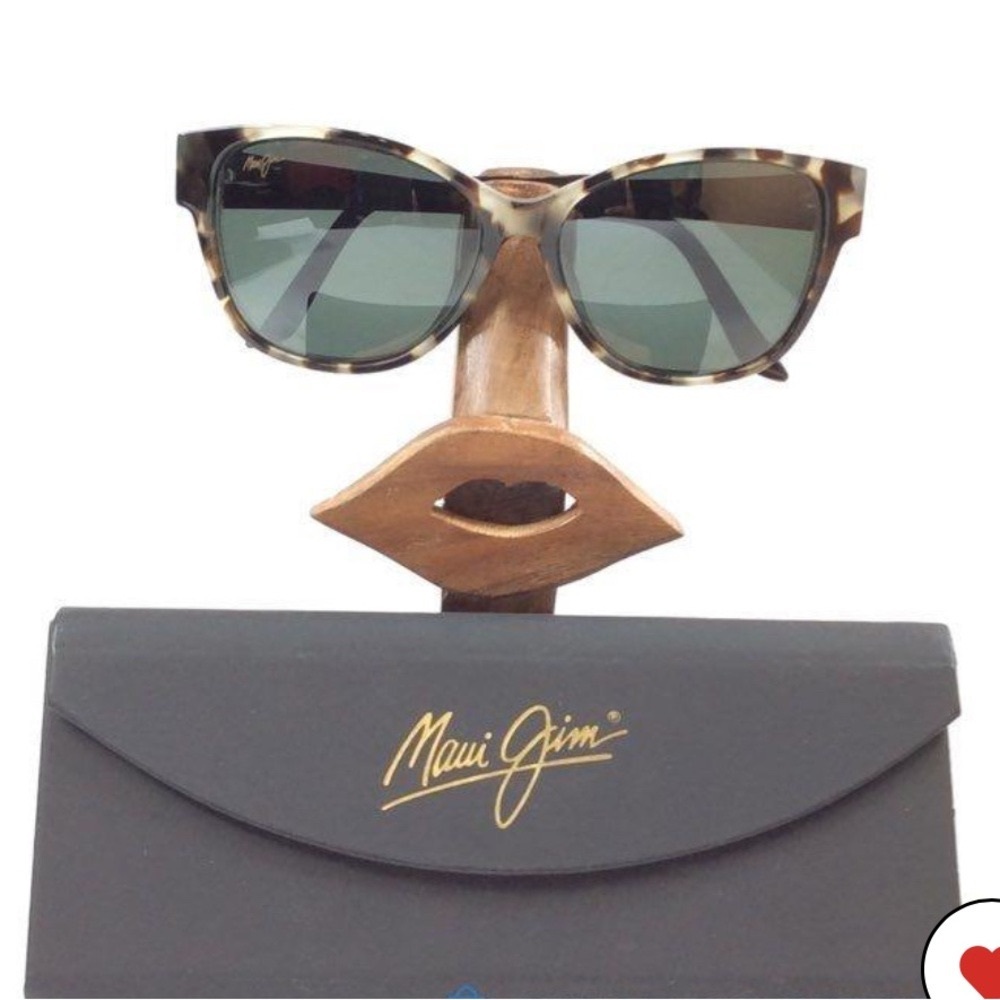 Maui Jim Tortoise Frame Sunglasses with Green Lenses